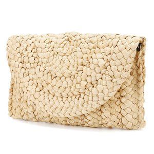Women Straw Envelope Bag Wallet